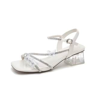 SHUMO Microfiber Leather One Strap Sandals Women's