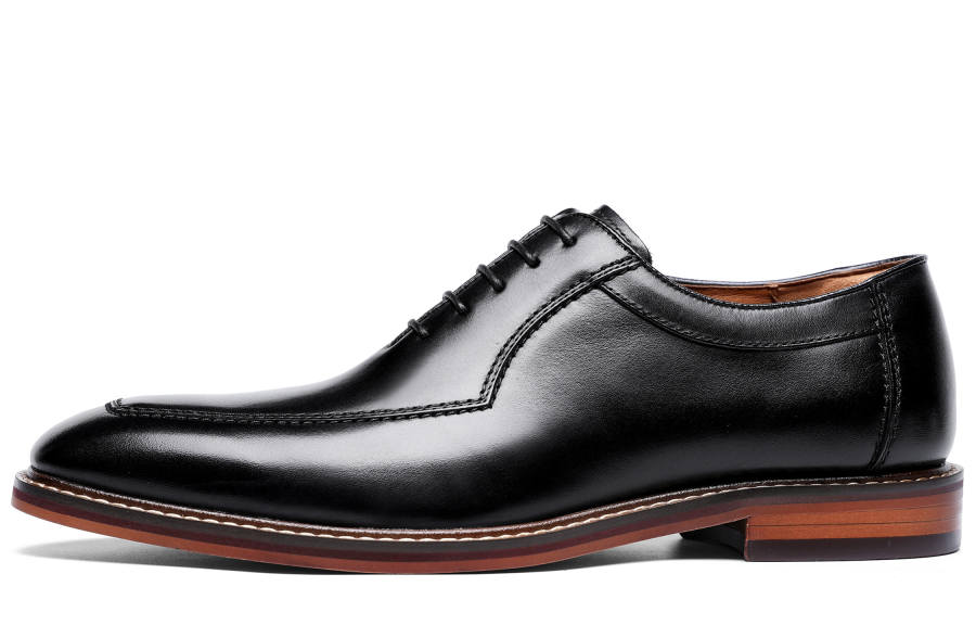 Desai Top Grain Cow Leather Dress Shoes Men's Black