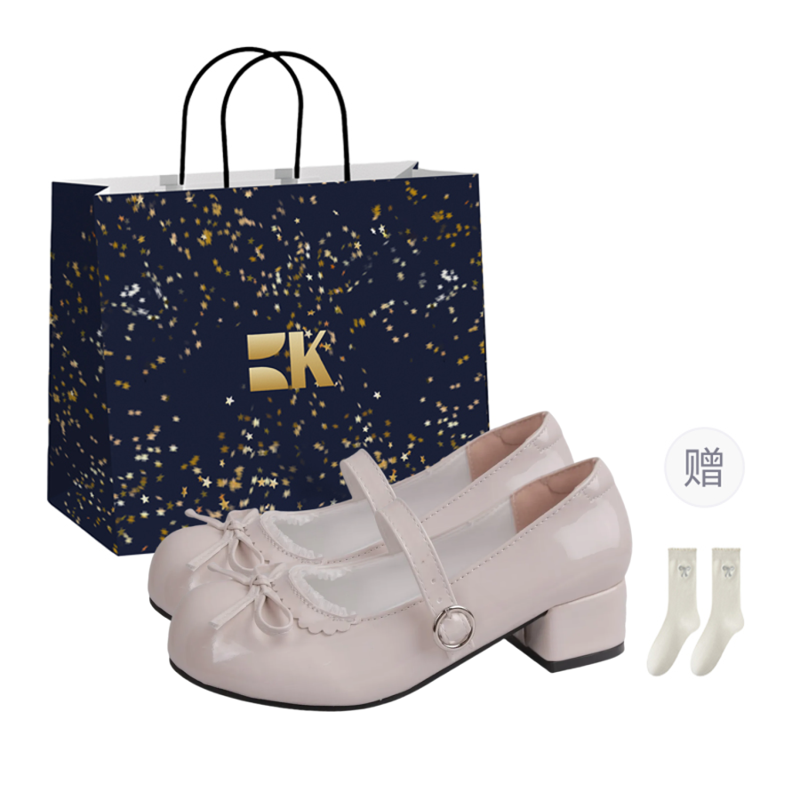 Boldi Kuki Synthetic Leather Chunky Heel Mary Jane Shoes Women's