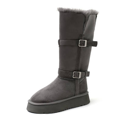 SIFEIRO Suede Knee high Boots 4cm Women's