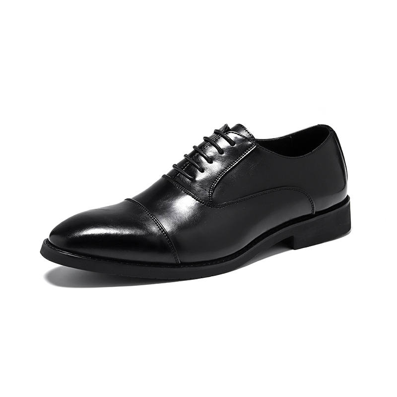PINYI Cow Split Leather Dress Shoes Men's Black