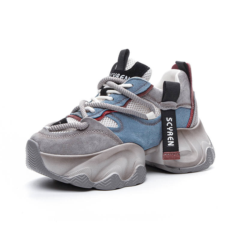 WEIMEIZHIMI Mesh Petite Cushioning Height Increasing Cushioning Height Increasing Low top Chunky Sneakers Women's