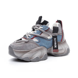 WEIMEIZHIMI Mesh Petite Cushioning Height Increasing Cushioning Height Increasing Low top Chunky Sneakers Women's