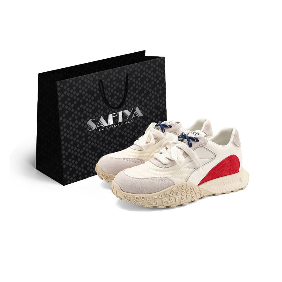 Safiya Low top Casual Shoes Women's Beige Red