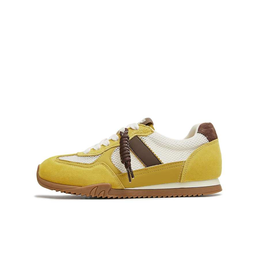 Teenmix Cortez Shoes Slip Resistant, Abrasion Resistant, Lightweight Low top Casual Shoes Women's Yellow