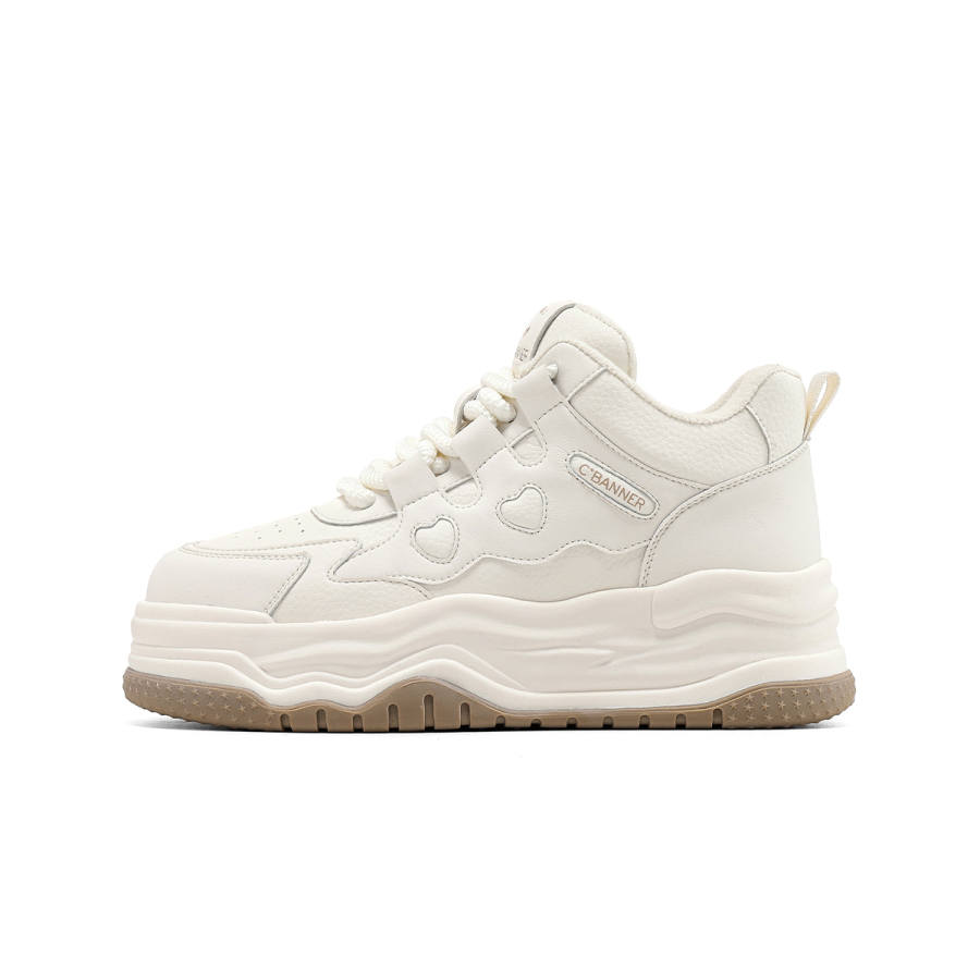 C°BANNER Synthetic Leather Cushioning Mid top Skateboard Shoes Women's