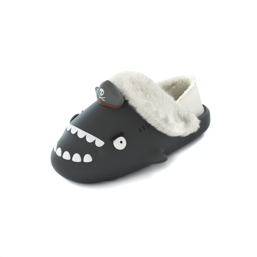 HelloSlippers Shark Winter Sharkicks Winter Pirate, Closed Toe Slippers With Heel Unisex