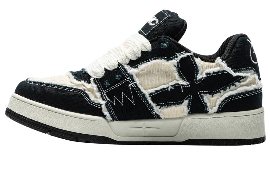 GRKC Skateboard Shoes Unisex Low Top Black/White