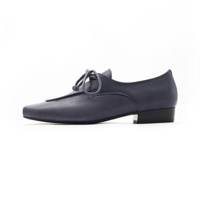 HOVANKI Sheepskin Casual Shoes Women's Navy Blue