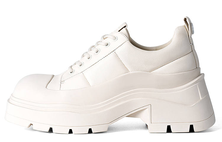 BREAD TREE Wandering Island Platform Shoes Unisex Silent White