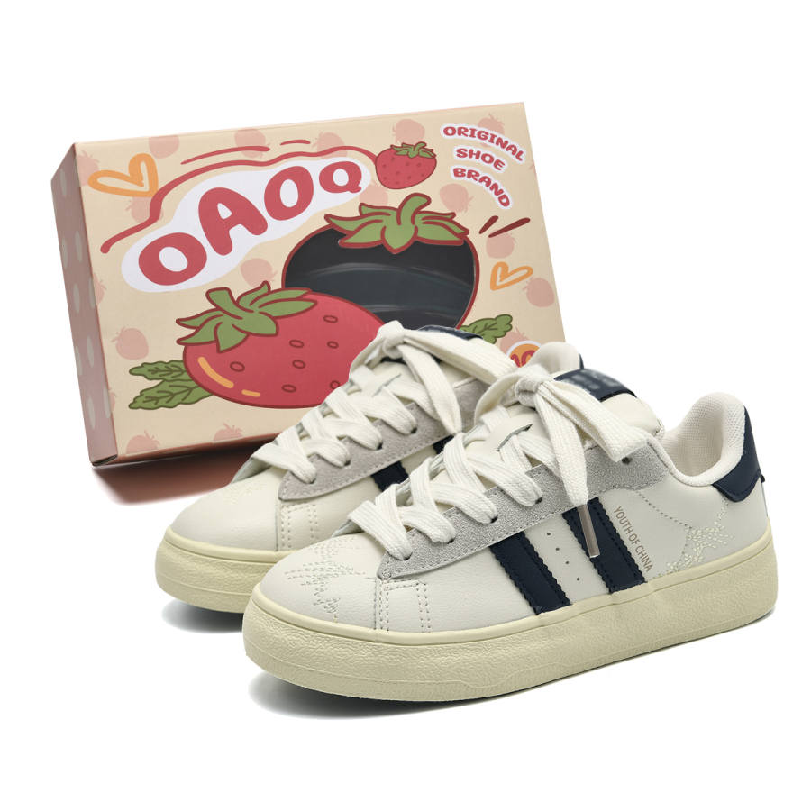 OAOQ Puffy Shoes Synthetic Leather Abrasion Resistant Lightweight Breathable Height Increasing