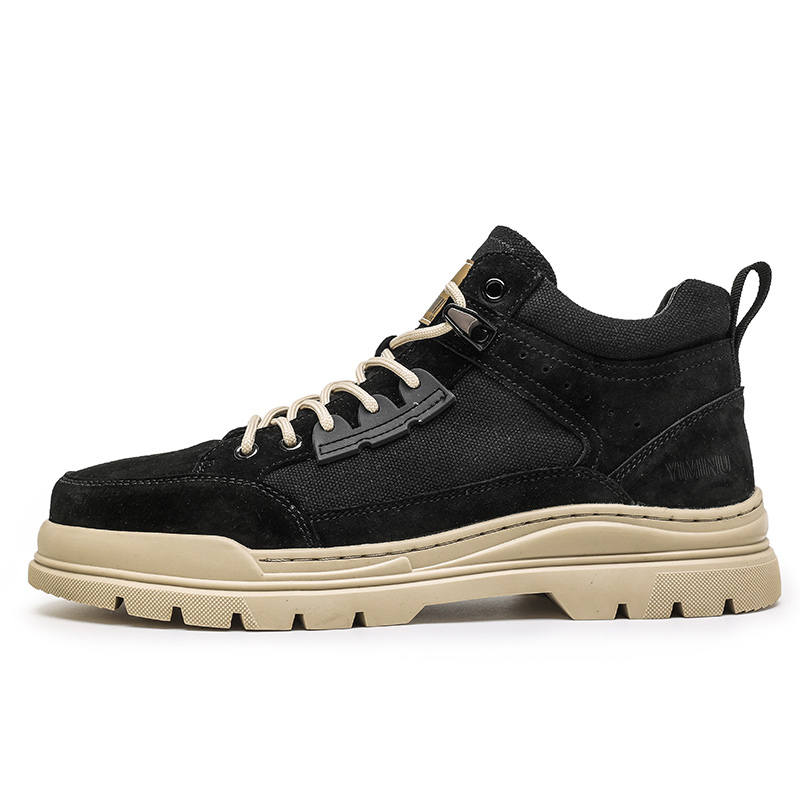 YIMINU Cow Leather Mid top Casual Shoes Men's
