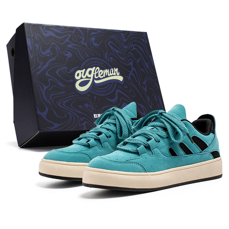 OUGLEMEN Abrasion Resistant Lightweight Breathable Low top Skateboard Shoes Men's Box Included