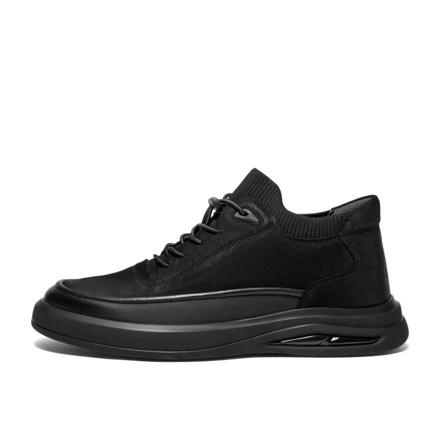 BELLE Textile, Cow Leather Slip Resistant Abrasion Resistant Low top Casual Shoes Men's Black