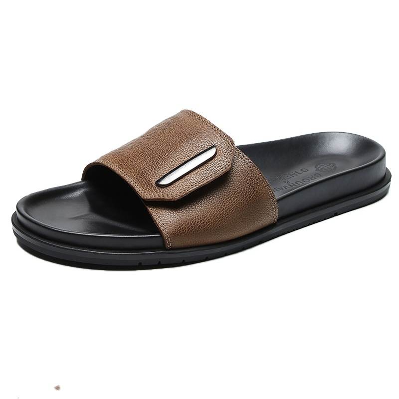 Brounvanm Brounvanm Slide Slippers Men's Khaki/Black
