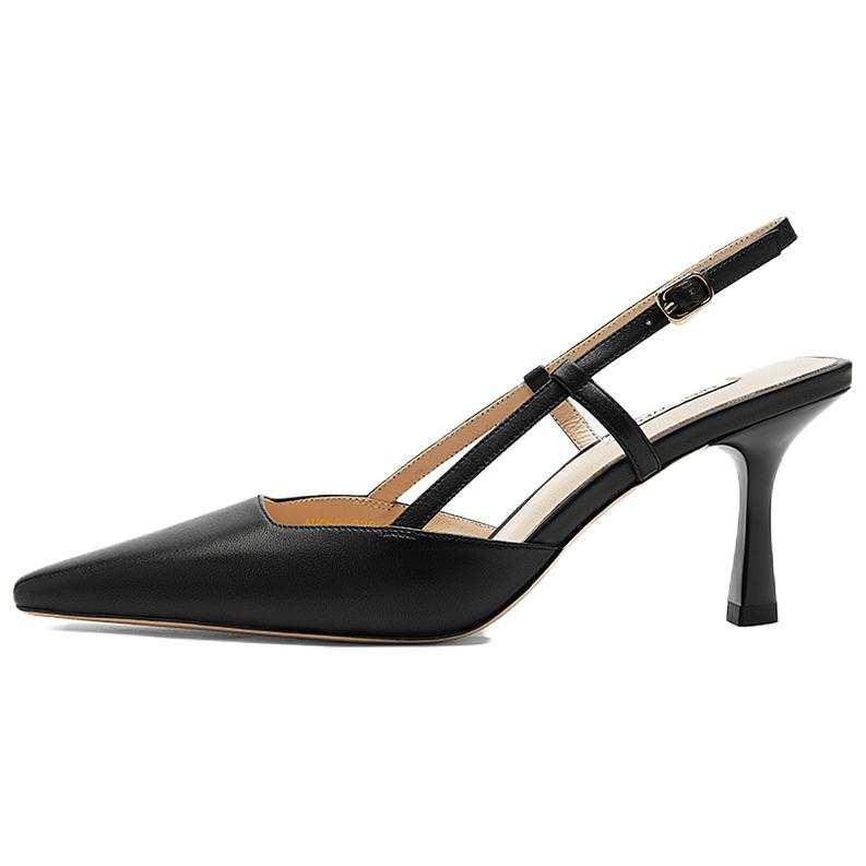NINE WEST Sheepskin Slim Heel High Heels 7.5cm Women's