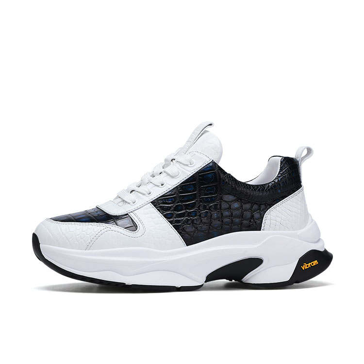 U7 Slip Resistant Abrasion Resistant Slip Resistant Abrasion Resistant Low top Chunky Sneakers Men's White Blue