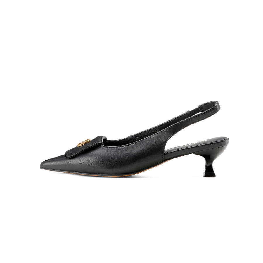 GOLDLION Sheepskin Slim Heel High Heels 5CM Women's