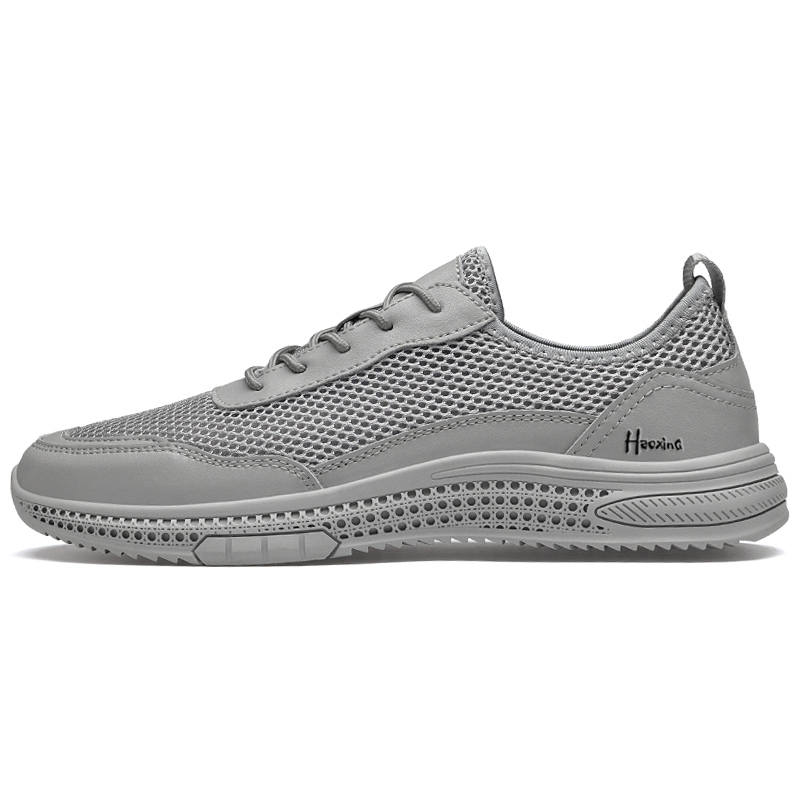 HAOXING Breathable Abrasion Resistant Cushioning Abrasion Resistant Low top Casual Shoes Men's Gray