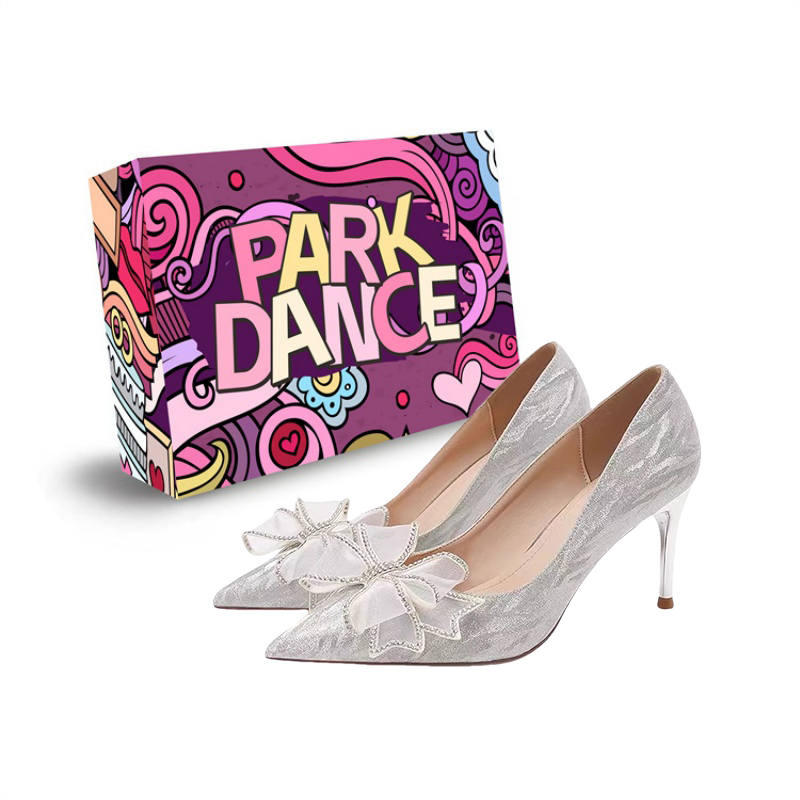PARK DANCE Slim Heel High Heels Women's Silver