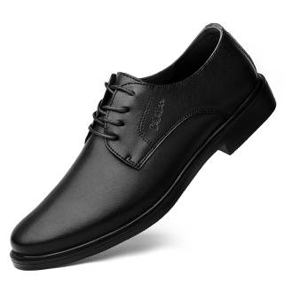 DILIKAN Cow Split Leather Dress Shoes Men's Black