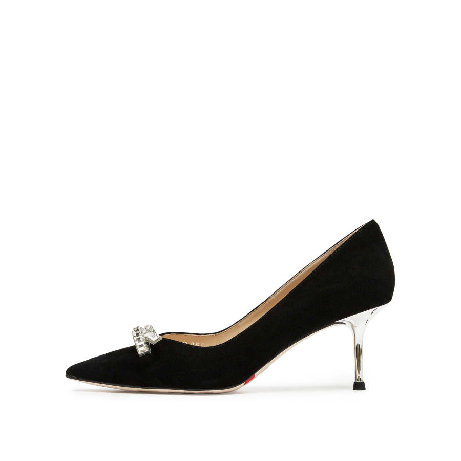 Staccato Butterfly Mercury Sheepskin High Heels Women's