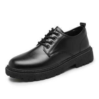 SHOUBA Microfiber Leather Casual Shoes Men's Black