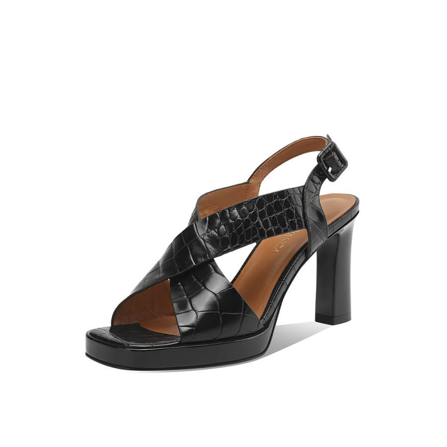 Rosa Bianca Top Grain Cow Leather One Strap Sandals Women's