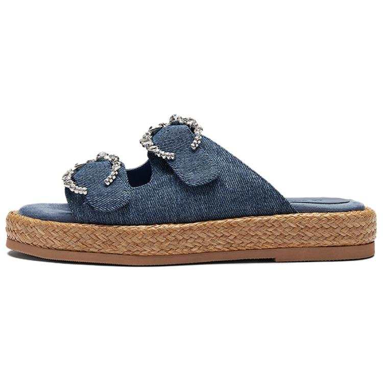 LE SAUNDA Le Saunda Slide Slippers Women's Denim Blue