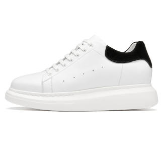 1M8 Slip Resistant Abrasion Resistant Low top Skateboard Shoes Men's White Black Multicolor