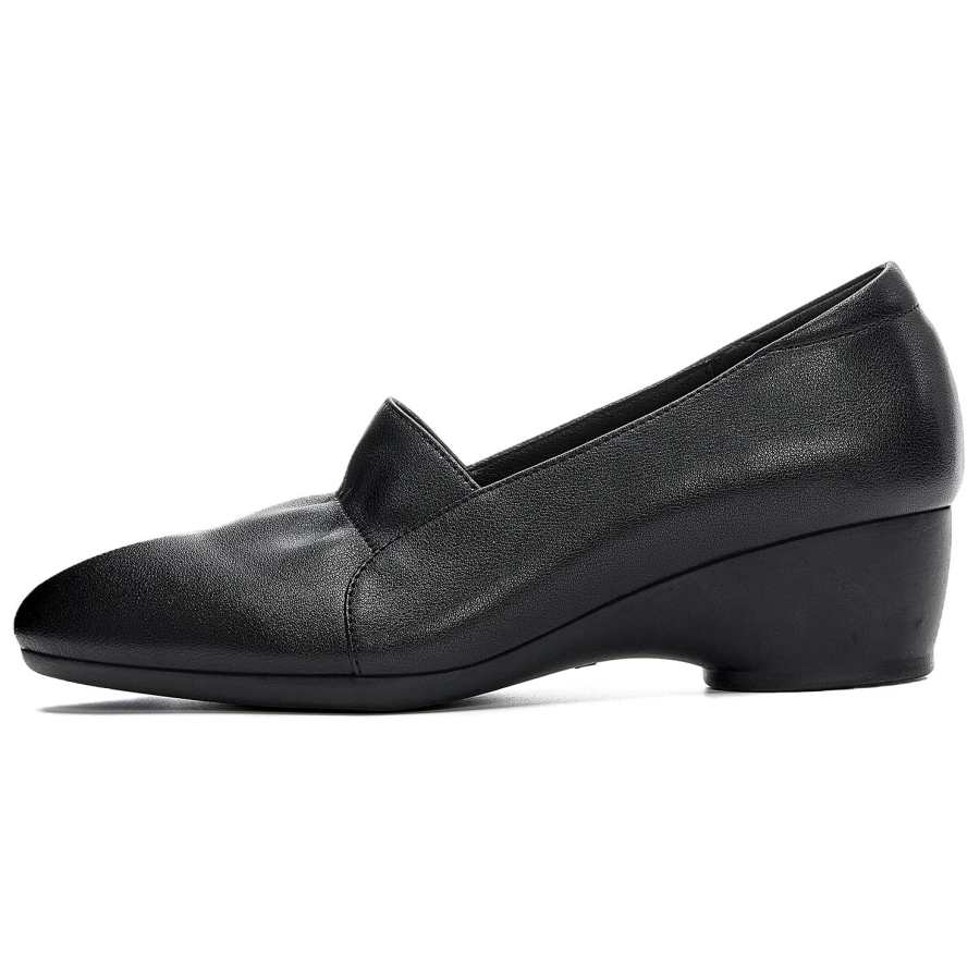 DAPHNE DAPHNE Cow Split Leather Chunky Heel High Heels Women's