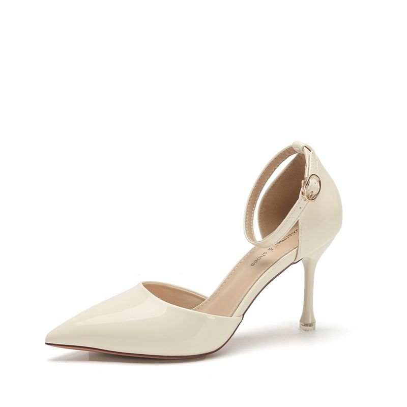 ZUOMILUO Patent Leather Slim Heel High Heels Women's