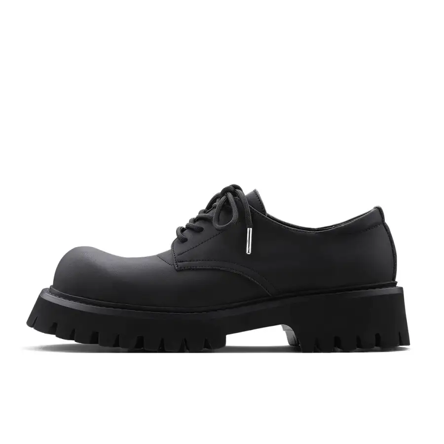 KLAMMKICKS Cow Split Leather Casual Shoes Unisex Black