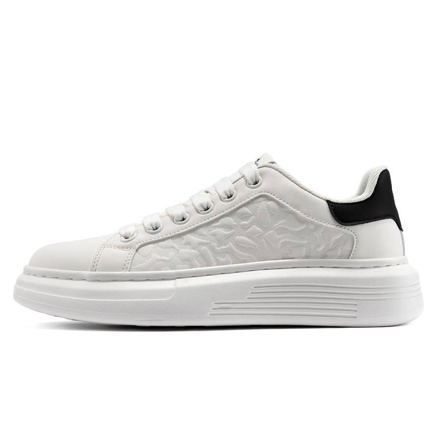YULANGGONGWU Low top Skateboard Shoes Men's White Black