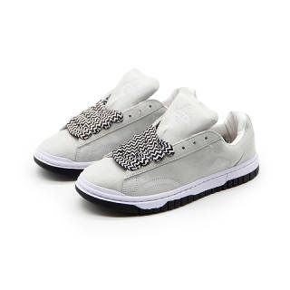 Shionpo Synthetic Leather Low top Skateboard Shoes Unisex Gray