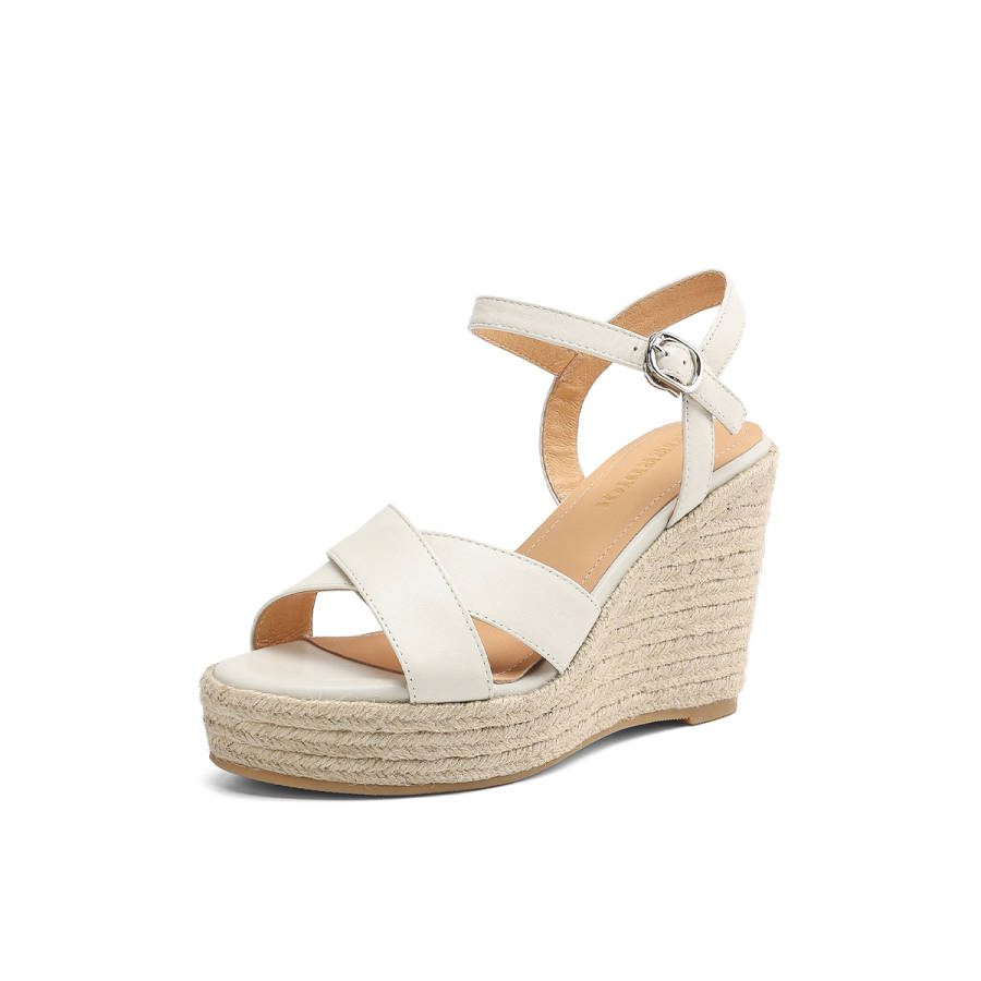 BOERDIQI Cow Leather One Strap Sandals 10cm Women's