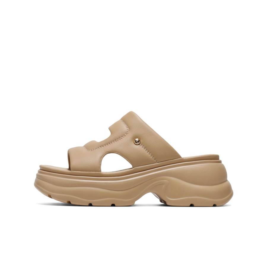 BELLE Slide Slippers Women's Apricot/Ecru