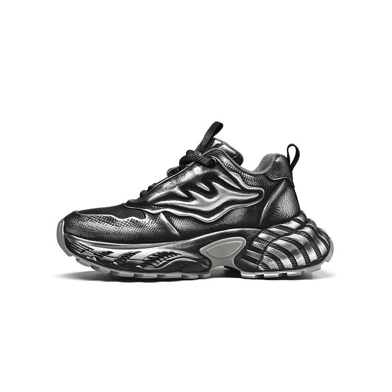 FAIRWHALE Synthetic Leather Low top Chunky Sneakers Men's