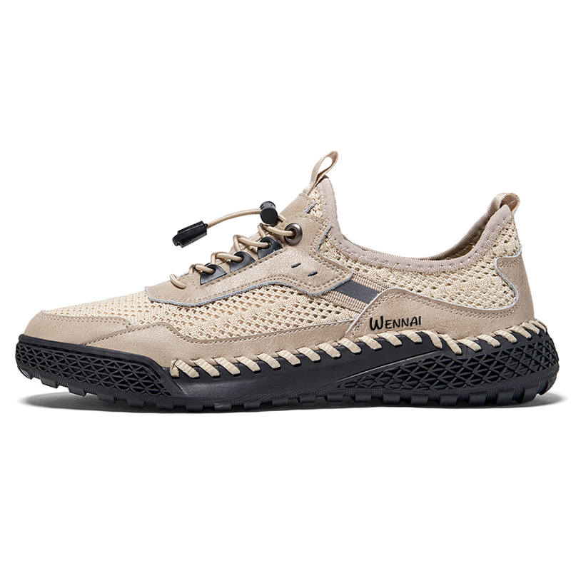 WENNAI Mesh Low top Casual Shoes Men's Sand