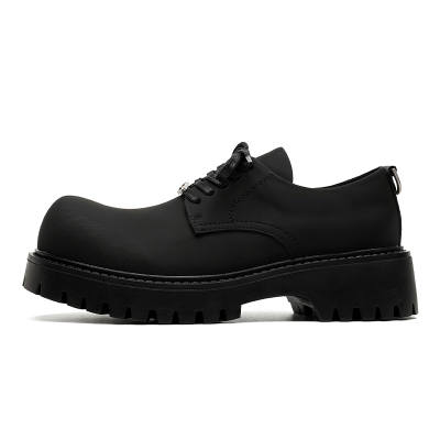 ZONEJOY Trendy Chunky Derby Shoes Versatile Casual Shoes Men's Black