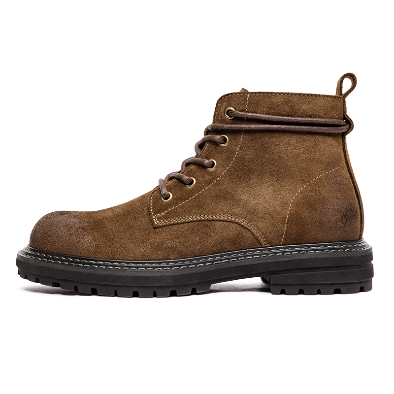 MADEN Amekaji Cow Suede Combat Boots Men's Brown Fall Winter