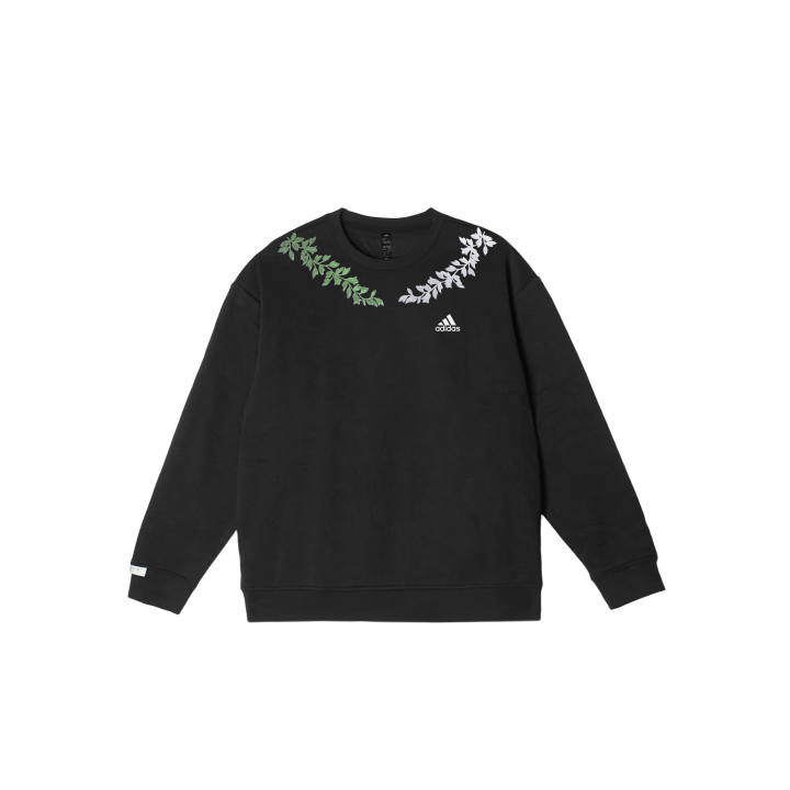 Adidas Adidas LABEL Sweatshirts Unisex Black Crew Neck Moderate
