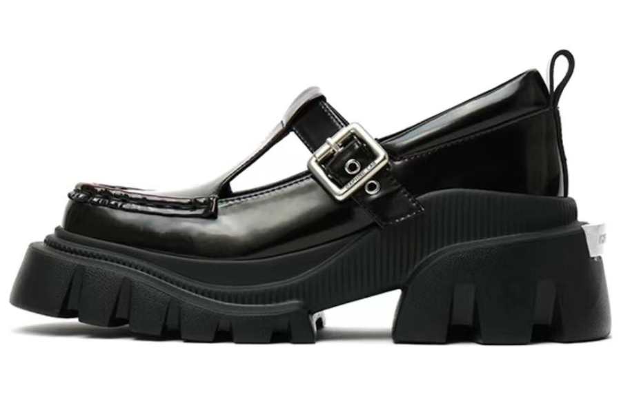 DAPHNE LAB Candy Series Chunky Heel Mary Jane Shoes Women's Black