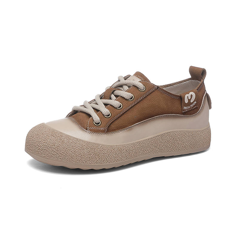 JINSITU Top Grain Cow Leather Low top Skateboard Shoes Women's