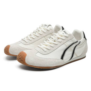 Xiwencha Cow Split Leather Low top Casual Shoes Unisex