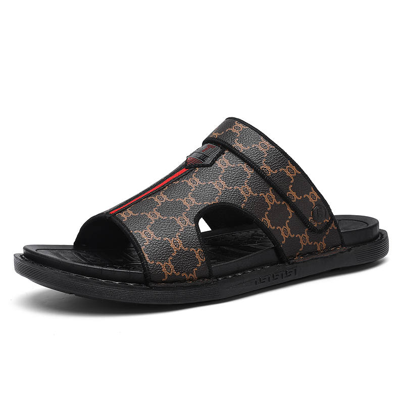 CAOZE Beach Sandals Men's Black Brown