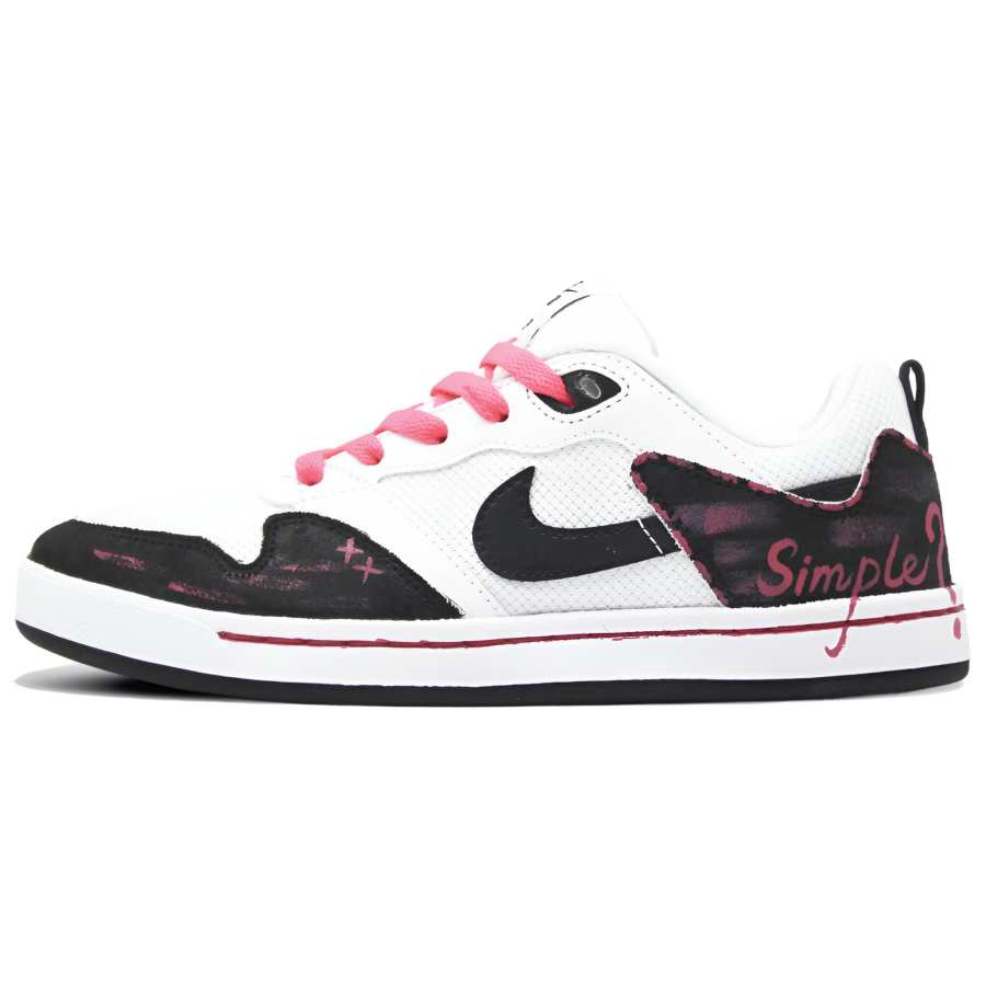 Nike Nike SB Alleyoop Pink Ink Rebellion Abrasion Resistant Abrasion Resistant Low top Skateboard Shoes Unisex Black Pink