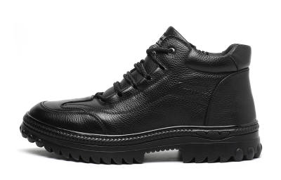 TRUMPPIPE Cow Leather Ankle Boots 2.5cm Men's Black