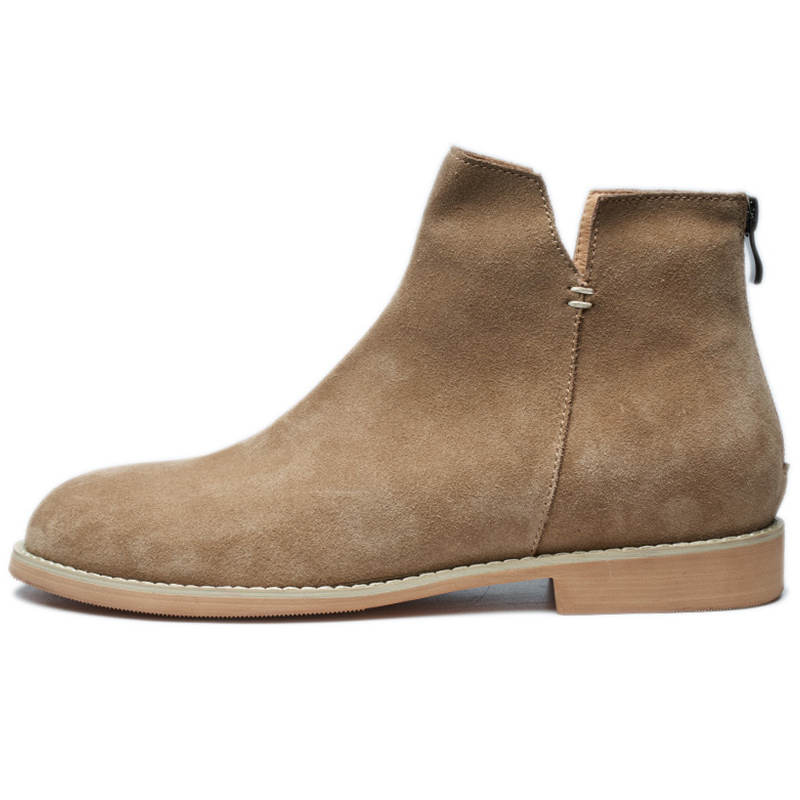 DIENGRLEY Short Chelsea Boots Men's Apricot