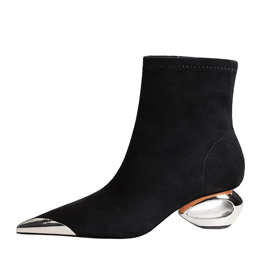 QITUMAUL Suede Ankle Boots Women's